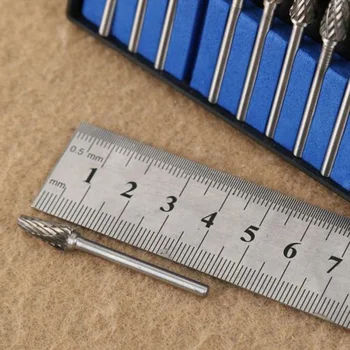 

10pcsTungsten Steel Carbide Burrs Die Grinder Power Drill Bits Rotary Tools Kit