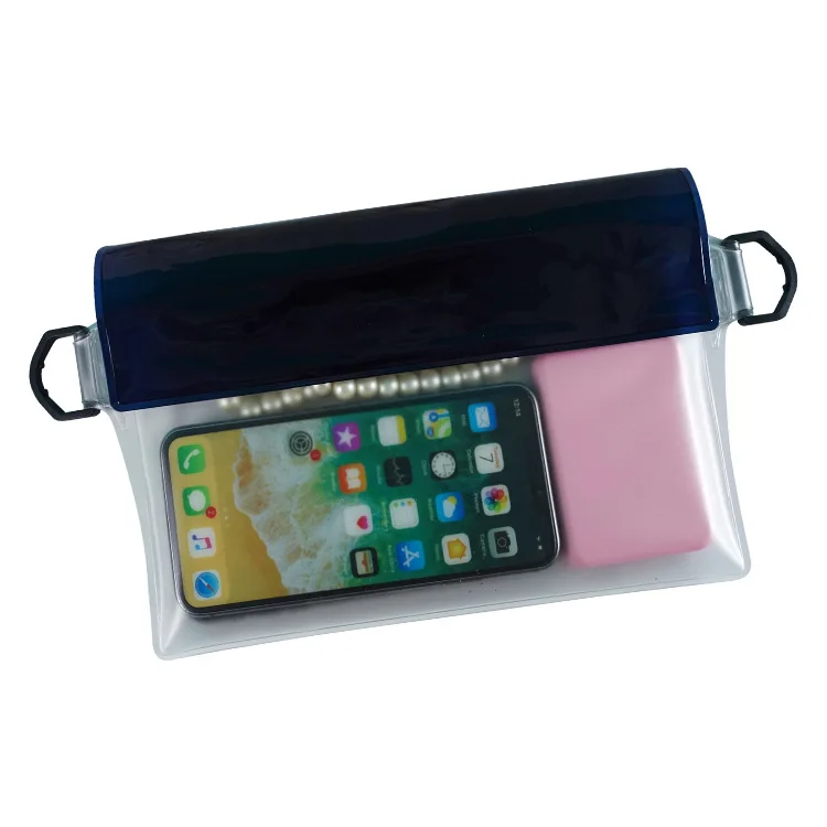 

PVC Contrast Color Multilayer Sealed Waterproof Mobile Phone Change Items Storage Sports Running Card Bag Waterproof Waist Bag