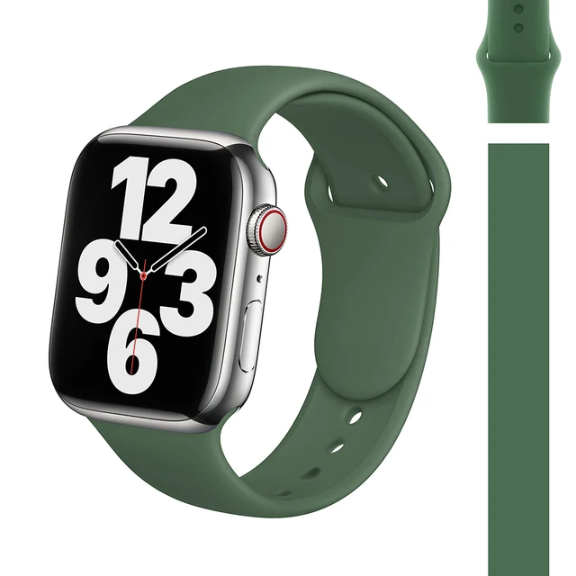 Silicone strap For apple watch band 45mm 41mm 44mm 40mm iwatch bracelet 42mm 38mm Sports Strap for Apple Watch Series 7 SE6 5 3 49