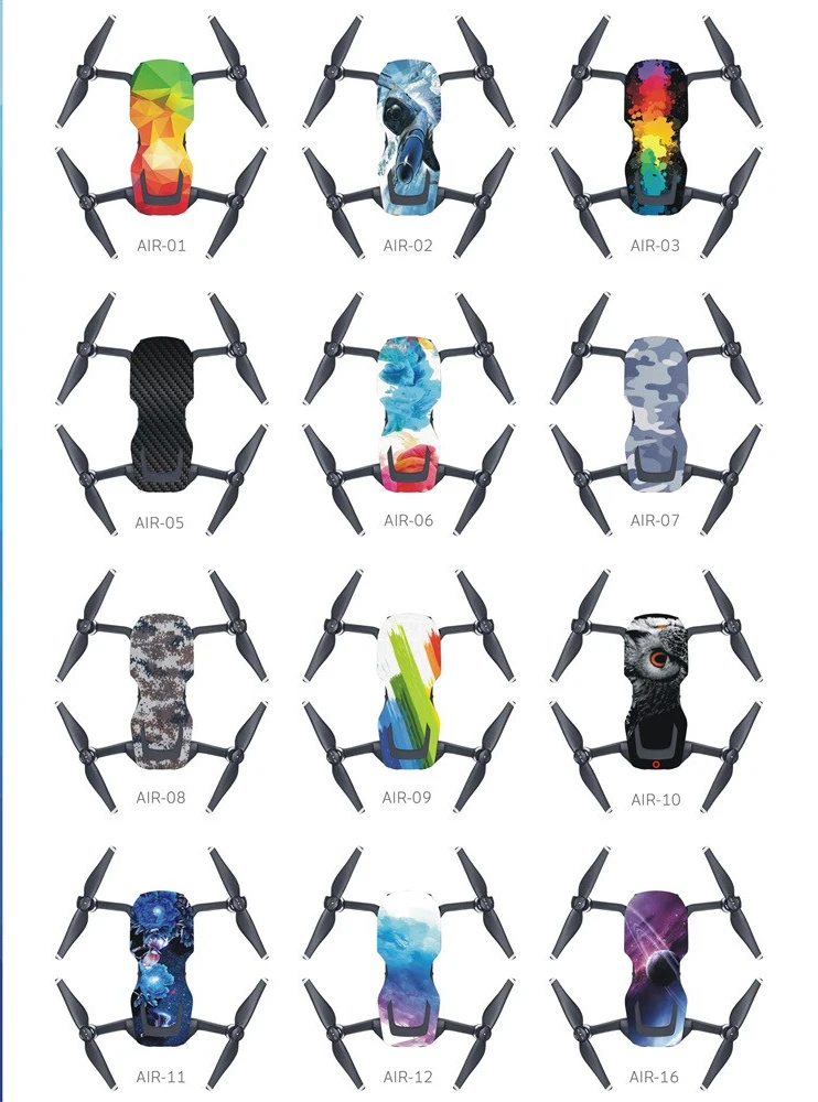 PVC Waterproof Sticker For DJI MAVIC AIR Drone Body Shell Protection Skin Quadcopter Camera Drone Accessories