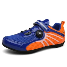 Новинка, Мужская велосипедная обувь без блокировки, Мужская обувь для езды на горном велосипеде, синие красные женские кроссовки для езды на велосипеде