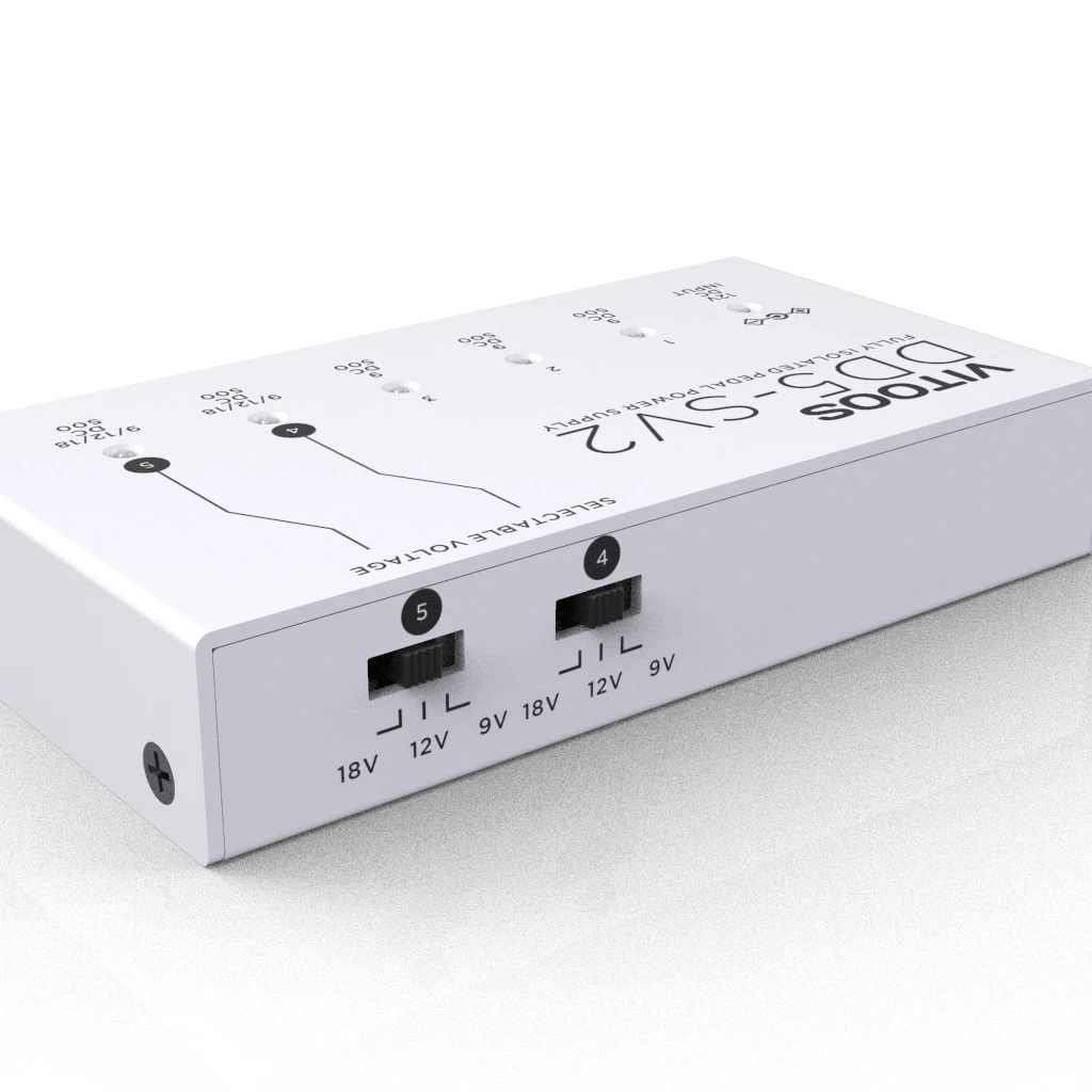 Vitoos DD5 パワーサプライ 6出力 VITOOS DD5-SV2 effect pedal power supply fully isolated
