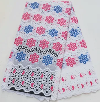 

african lace fabric 2019 high quality swiss voile lace in switzerland 5yards nigerian lace fabrics for dress cotton lace PS-Q212