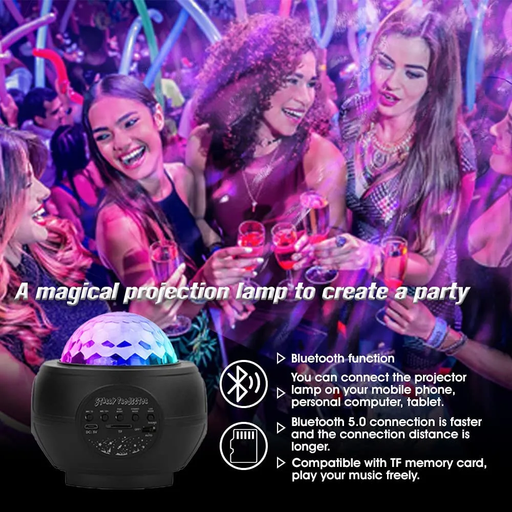 2021 New 10 Planets Projection Starry Night Light USB Bluetooth Ocean Wave Nebula Projector Lamp for Kids Baby Home Planetarium