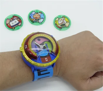 

HOT sale 2017 Anime Peripheral Yo-Kai Watch DX Yokai Watch Kids Toy With 3 Medals & Music Educational Toys Best Gifts with light