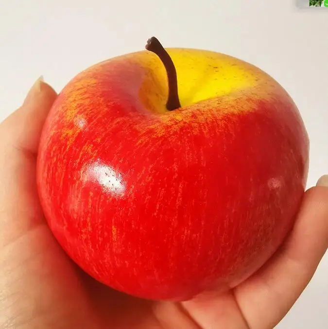 red apple 24 шт. обычный размер искусственные фрукты имитация реквизит для свадебной фотосъемки - Цвет: red apple