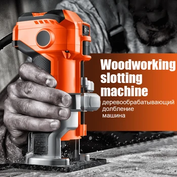

Trimming Machine Woodworking Tool Inversion Electric Wood Milling Engraving Hole Opening Electromechanical Moving Wood Milling