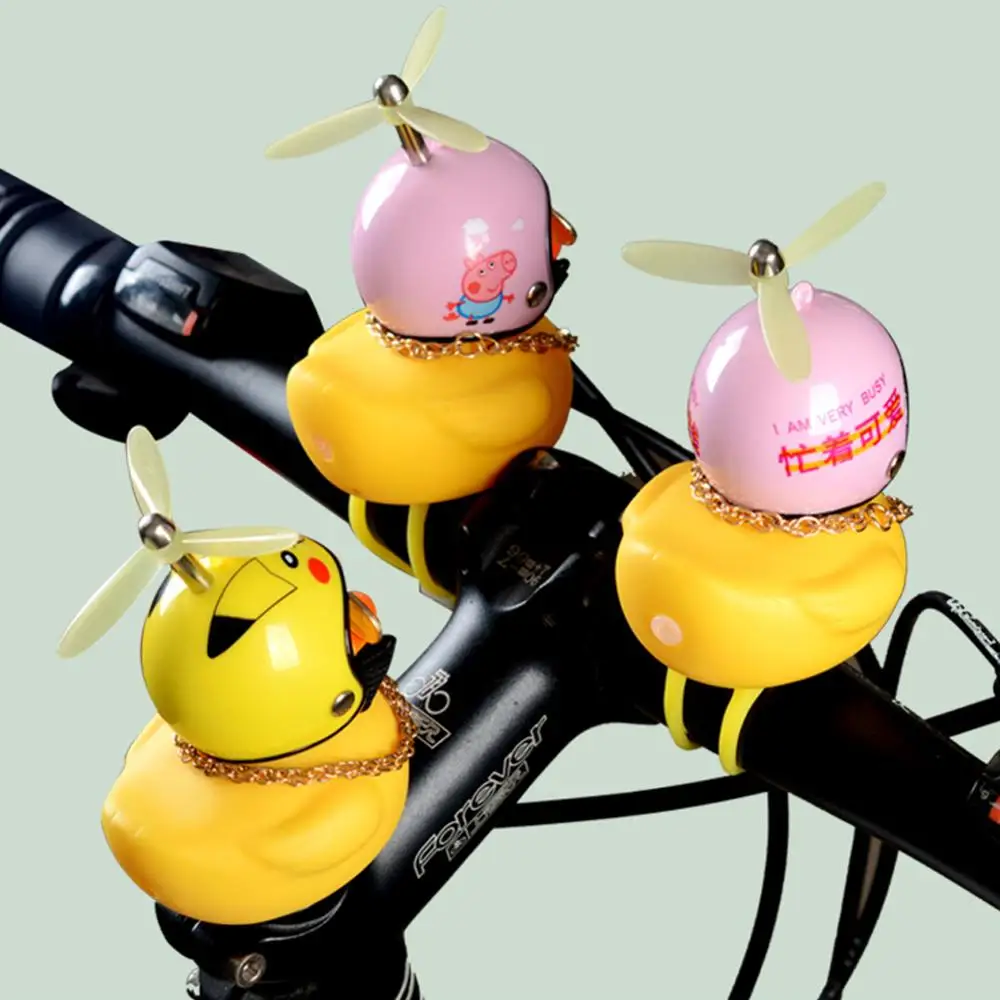 Стоящая утка со шлемом сломанный ветер маленькая Желтая утка шоссейный велосипедный шлем велосипедные аксессуары со светящимися/нормальными воздушными винтами