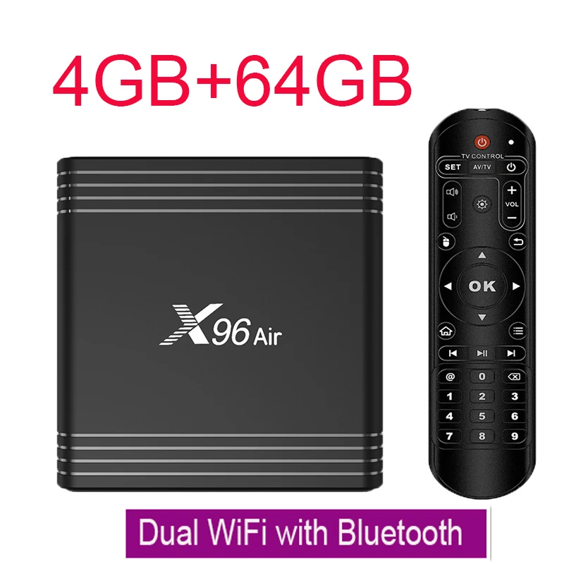 4GB-64GB Netflix Youtube s905x3 X96 Air smart tv box Android 9,0 USB3.0 2,4G/5 GWiFi поддержка Европа Испания iptv подписка android tv box - Цвет: 4GB-64GB