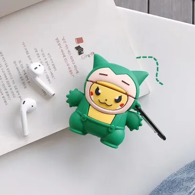 SCT010 Забавный Мягкий силиконовый чехол Airpods с 3D рисунком Пикачу для косплея Snorlax Kabigon new Airpods 1/2 противоударный беспроводной чехол для наушников - Цвет: SCT010