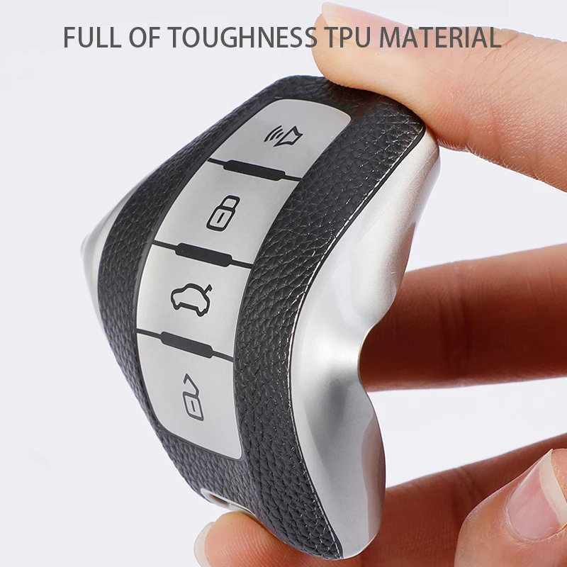 Car Key Case Cover 4 Buttons TPU+Leather For Great Wall Haval Coupe H7 H8 H9 F5 F7 H2S GMW H6