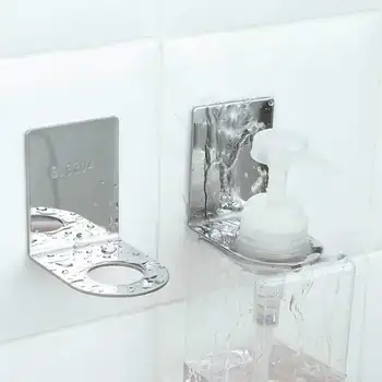 

Punch-free Wall Hanging Shelf Rack Bathroom Stainless Nail-free Bottle Steel Shower Frame Household Supplies Gel