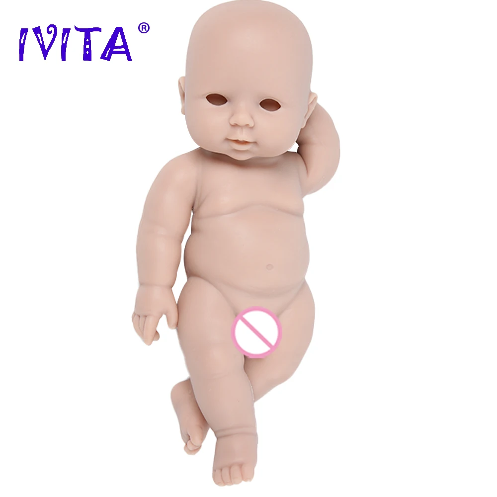 IVITA WB1505 30cm 1100g 100% Full Silicone Reborn Baby Dolls Unpainted Unfinished Soft Dolls DIY Blank Toys Kit for Children