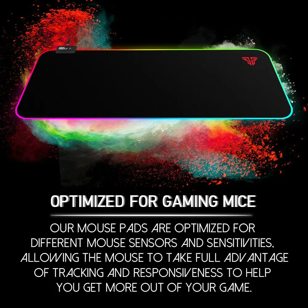Цена FANTECH MPR800S RGB коврик для мыши игровой коврик для мыши 800x30x0,03 см USB Коврик для мыши ультра гладкая тканевая поверхность с фиксирующей кромкой дл...