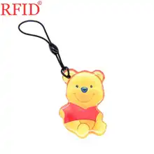 UID S50 1K 13,56 Mhz сменная NFC карта RFID перезаписываемая IC карта отбрасывающая клей анимация медведь шаблон брелок метки 1