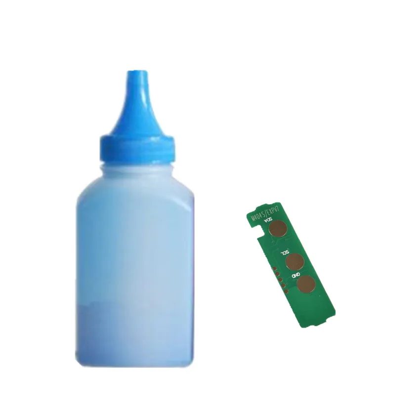 Refill toner Powder+ 4 chip for samsung CLT-404S 404S toner cartridge SL- C430W C430 C432 C480W FW C482 C483 FW Printer - Цвет: cyan and chip
