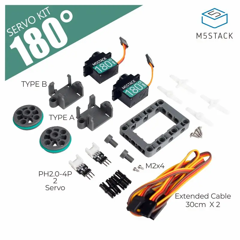M5Stack Official Servo Kit 180 Degree Micro Servo 9g SG90 Servo For