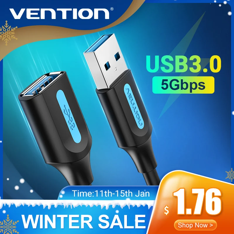 Vention USB Удлинительный кабель 3 0 2 папа мама удлинитель данных Шнур для ноутбука ПК