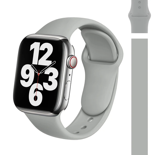 Silicone Strap Watch Compatible Apple Watch Band 45mm 44mm 41mm for bracelet iWatch 40mm 38mm correa apple watch series 7 6 5 SE 12