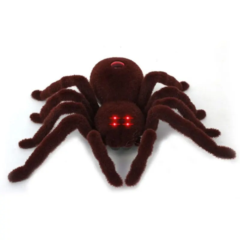 

Halloween 2CH Remote Control Scary Creepy Soft Plush Spider Infrared Realistic RC Tarantula Toy Kids Prank Gift