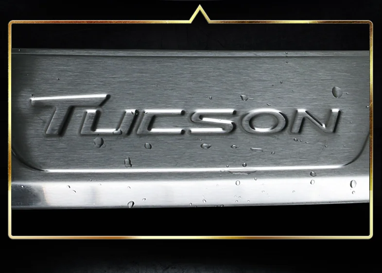 Для hyundai Tucson- Автомобильный багажник Rearguard Чехлы внутренний+ внешний декоративный элемент для бампера аксессуары для автомобиля-Стайлинг 2 шт