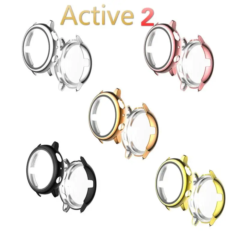 

Case For Samsung Galaxy Watch Active 2 Cover Bumper Accessories Protector Full Coverage Screen Protection Shell Tempered Film