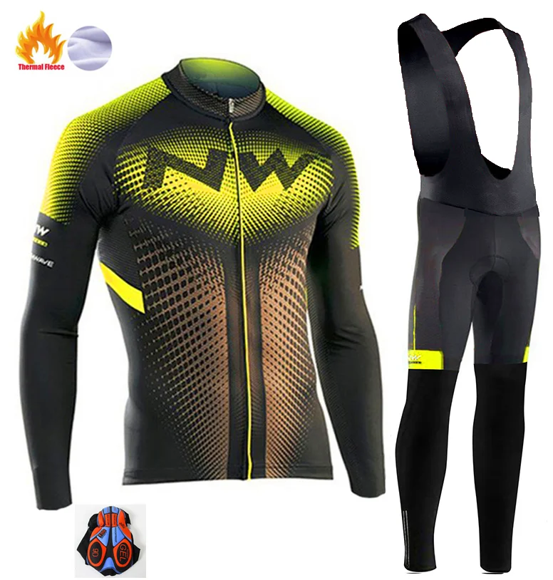 Northwave Pro Team Зимняя велосипедная Одежда дышащая Ropa Ciclismo с длинным рукавом MTB велосипедная одежда верхняя спортивная одежда - Цвет: 1