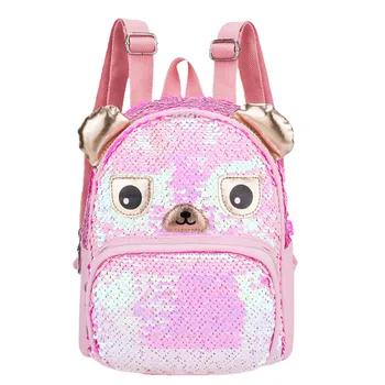 

Aelicy Fashion Student Packet Children's Cartoon Bear Shape Sequin Gradient Backpack Schoolbag Big Schoolbag For Girl