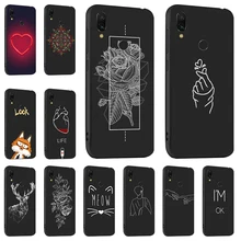 Ojeleye чехол для Xiaomi Redmi Note 7 чехол Модный Черный силиконовый чехол для Xiaomi Redmi 7 7a Note 5 8 Pro 5a Prime S2 чехлы