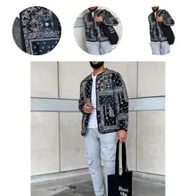 

Chic Casual Jacket Warm 3D Cutting Ethnic Style Cashew Nut Print Casual Jacket Leisure Jacket Casual Jacket