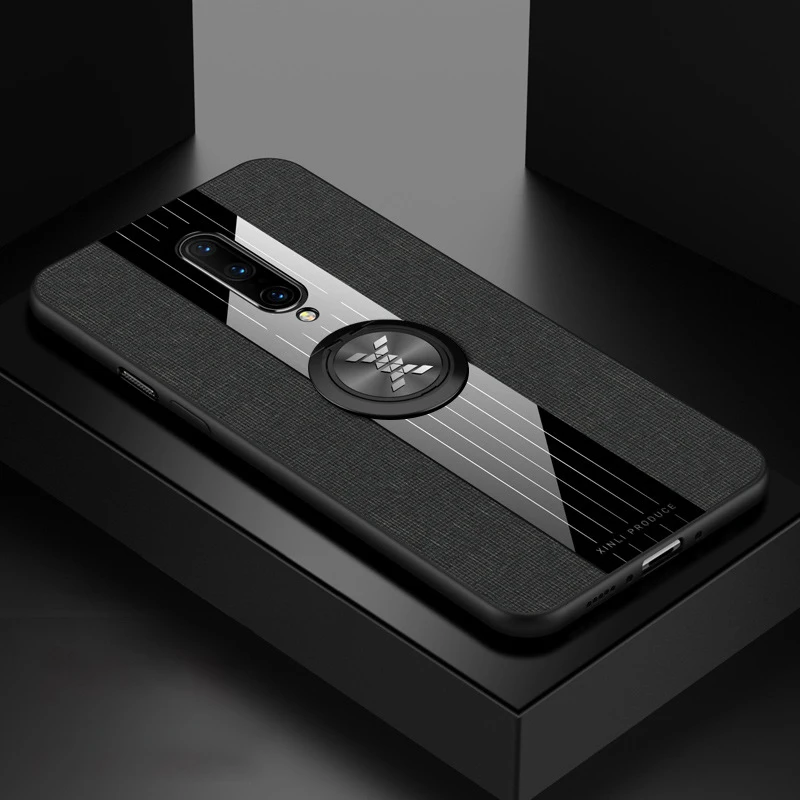 Ikrsses для OnePlus 7 Pro Чехол простая скатерть текстура автомобильный держатель с магнитным креплением чехол для OnePlus 6 6T края из ТПУ и ПК задняя панель Крышка