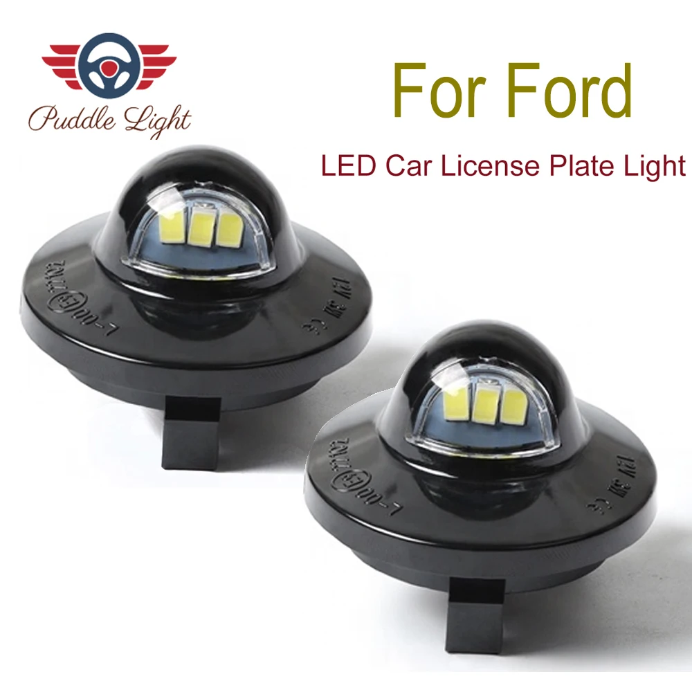 

2x LED License Plate Light Lamp Assembly Replacement For Ford F-150 F-250 F-350 F-450 F-550 Superduty Ranger Explorer Bronco