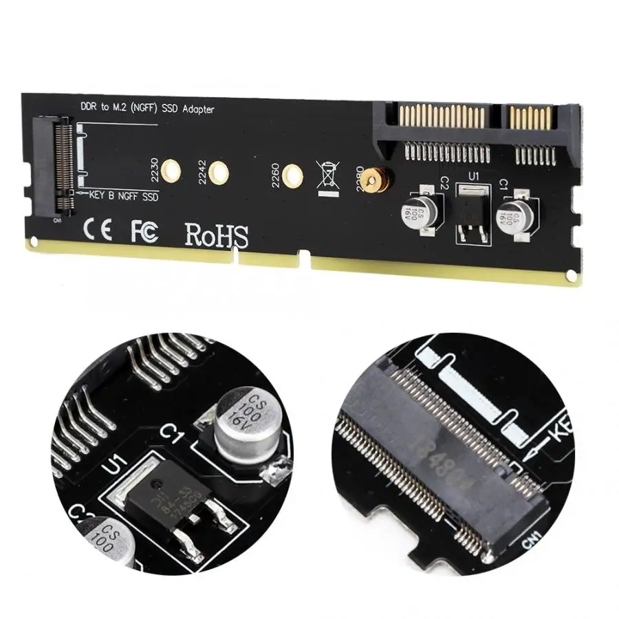 Pci express добавьте на карту SATA к M.2 SSD DDR3 слот памяти фиксированная системная дисковая Адаптерная плата для настольной карты