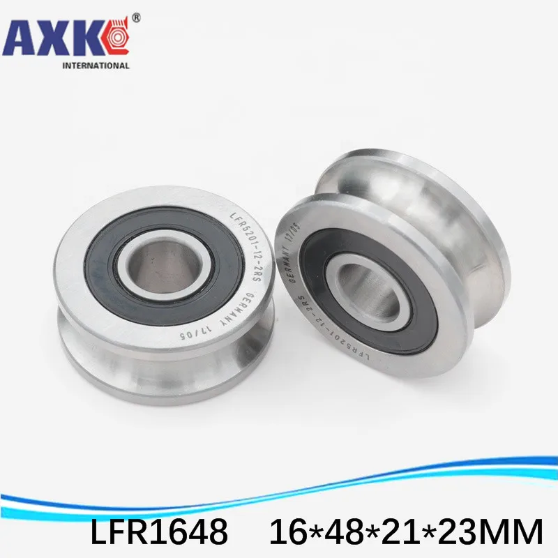 LFR1648 NPP Groove Track Roller Bearings size: 16*48*21*23 mm(Precision double row balls) ABEC-5