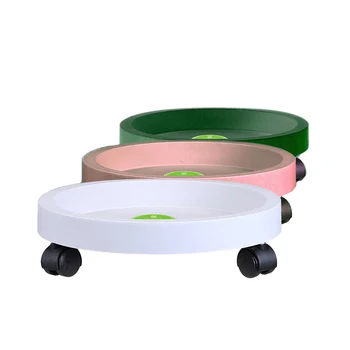 

Flower Pot Tray Mobile Flower Pot Bottom Support With Universal Wheel Round Flower Pot Tray for Indoor Flower Farming