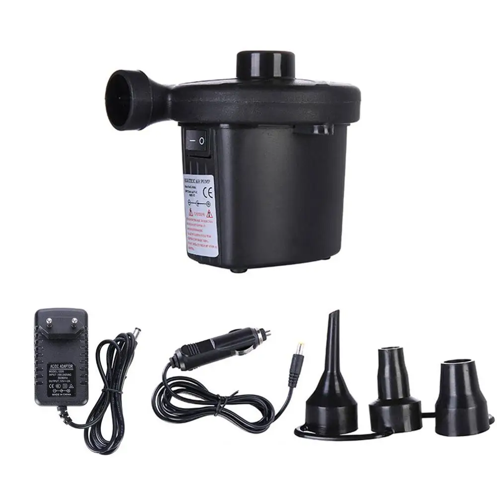 Electric Air Pump Inflator for Inflatables Camping Bed pool 240V 12V Car Home UK 