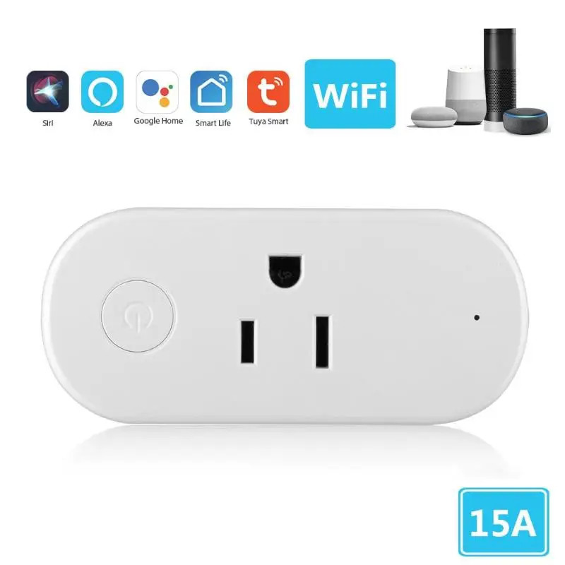 Wi-Fi умная розетка EU/US Plug Мини ручной переключатель Дистанционное управление функцией обратного отсчета времени розетка адаптер питания Голосовое управление