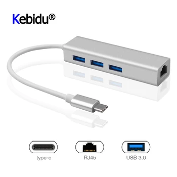 

USB HUB Gigabit Ethernet Rj45 Lan Adapter USB Type C To USB 3.0 HUB 10/100/1000 Network Card For MacBook Pro
