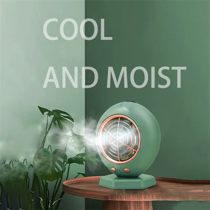 

USB Mini Portable Fans Rechargeable Desktop Electric Fan Air Conditioning Refrigeration Air Water Cooling Blower Dryer 5V FS14