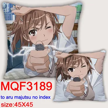 

45X45CM Anime Toaru Kagaku no Railgun Pillow Case Dakimakura case 3D double sided Print Pillowcase Decorative Covers Sofa Gifts