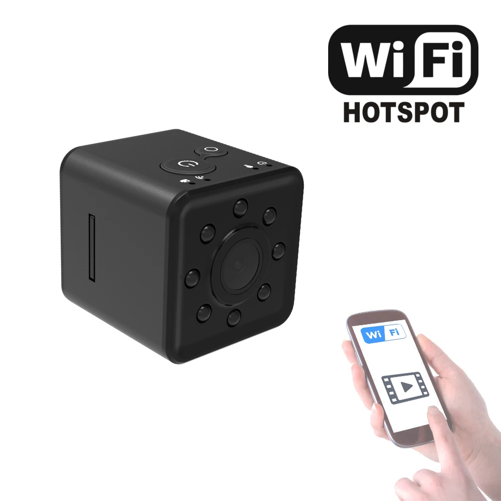 SQ13 미니 와이파이 카메라 나이트 비전 1080P, 무선 핫스팟 원격 모니터 전화 앱 모션 감지 DVR 캠코더 포토 트랩
