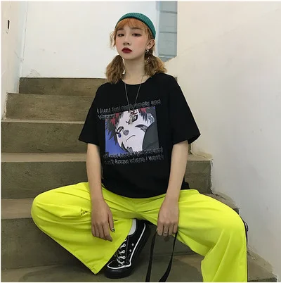 7 Harajuku, модные мужские футболки с круглым вырезом, Наруто, Саске, боль, крутая футболка для мальчиков, японское аниме, забавная Футболка с принтом - Цвет: 7