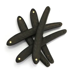 Ebony razor with wooden handle, spider pattern DIY straight razor accessories