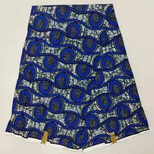 Синего цвета в африканском стиле Воск Принт ткани Анкара Воск для печати Китенге воск с принтом хлопок ткани африкен ткань для платья распродаем модели 6 двор NAR-52