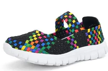 

YEELOCA 2020 Summer Breathable Handmade Shoes Fashion a001 Comfortable Sneakers Women Flats YU0458