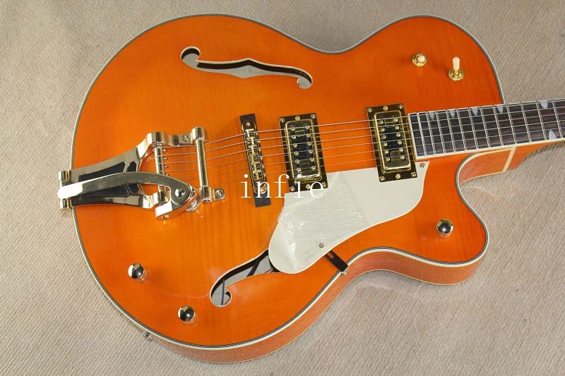 Гитары custom shop классический джаз Полые от Bigbys оранжевый Электрогитара - Цвет: Синий
