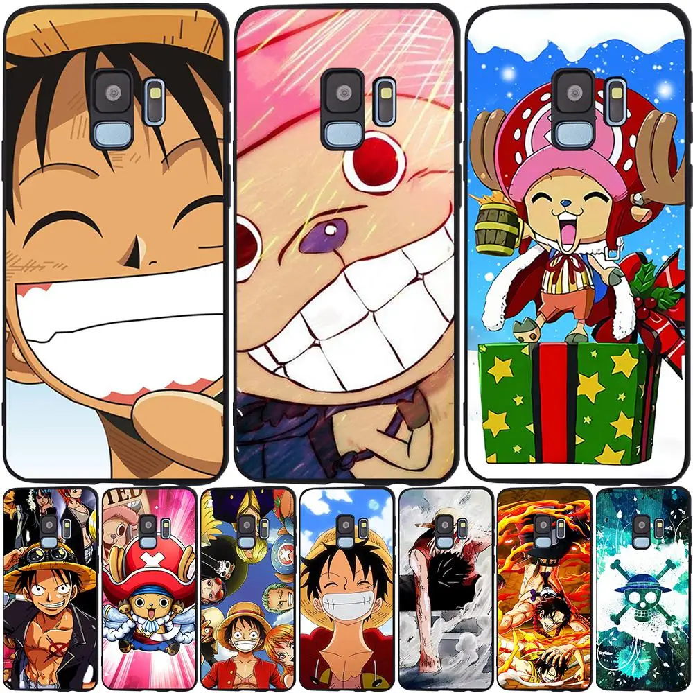 One Piece Chopper D. Luffy Black Phone Case For Samsung S11 S10 S9 S8 Plus S7 Edge S10E S11E J4 J6 2018 Cover Etui case | Мобильные