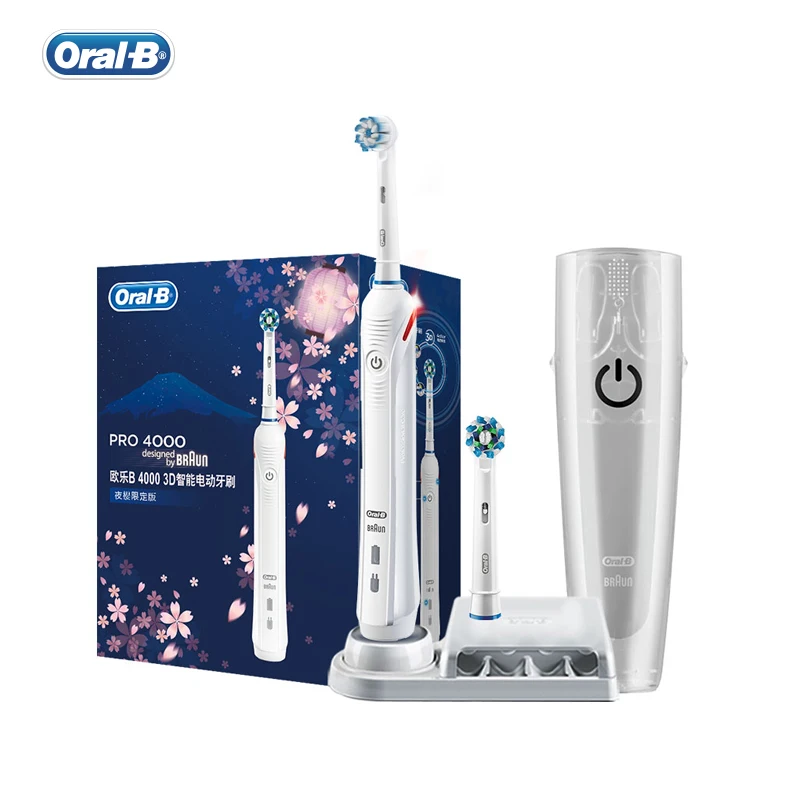Электрическая зубная щетка Oral B 3D Sonic PRO 4000 для взрослых перезаряжаемая