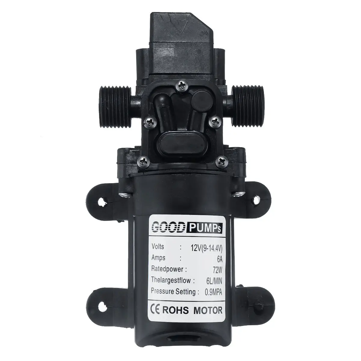 Pressure Switch DC 12 В 130PSI 72 Вт Электрический водяной насос микро высокого давления мембранный распылитель водяного насоса fpr Автомойка 12 в домашний сад - Напряжение: Pressure Switch