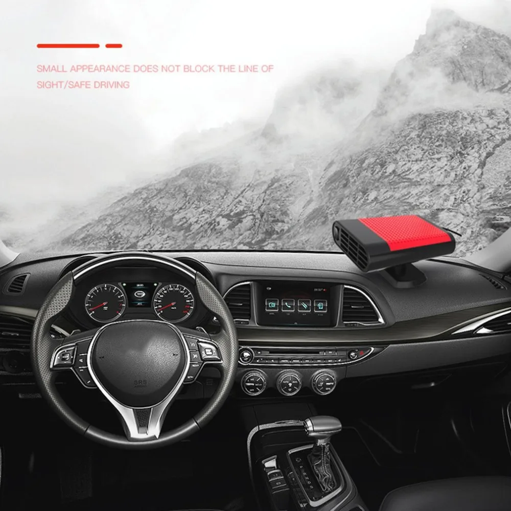 Портативный автомобильный обогреватель лобового стекла грузовика, автомобильный тепловой вентилятор для грузовых автомобилей, домашний офисный Настольный тепловентилятор